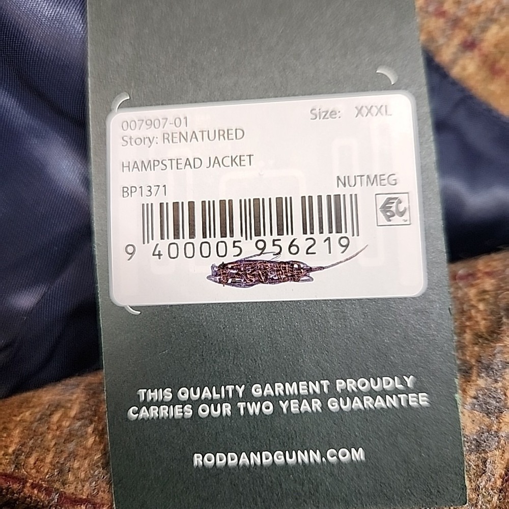 Rodd and Gunn Hampstead Wool Sport‎ Jacket Mens 3XL Nutmeg Plaid - Picture 8 of 9